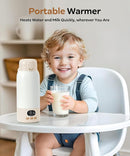 Portable Bottle Warmer for Travel, 17 Ounces Milk Warmer for Baby Breastmilk with Fast Heating & Precise Temp Control, Bottle Warmer for Car, Outdoors by TinyTreasures Baby Boutique