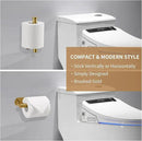 Toilet Paper Holder,Gold,Wall Mount, Upgraded Adhesive Toilet Roll Holder,no Drilling,Bathroom/Rv/Washroom,SUS 304 Stainless Steel,Rustproof (Gold, 2 Pieces) by CozyNest Decor
