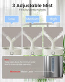 Feekaa Stainless Steel Humidifier Easy Clean, 4L/1Gal Cool Mist Humidifiers for Bedroom up to 500 sq ft, Dishwasher Safe Humidifier Large Room, Humidifiers for Bedroom Baby Nursery Living Room Office by TinyTreasures Baby Boutique
