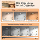 WILIT LED Desk Lamps for Home Office with Pen Holder, Table Lamp for Bedroom with USB Charging Port & Clock, RGB Night Light, Study Lamp for Kids Student, Desk Lamp for College Dorm Room Essentials by TinyTreasures Baby Boutique