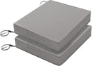 Favoyard Patio Chair Cushions 18.5 x 16 x 3 Inch Waterproof Outdoor Seat Cushions for Patio Furniture 3-Year Color Fastness Garden Sofa Couch Chair Pads with Handle & Adjustable Straps Set of 2, Grey by GreenHaven Gardens