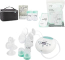 Motif Luna Double Electric Breast Pump Bundle with Luna Cooler Set and Milk Storage Bags, 6 oz - 100 Count - Milk Freezer Bag with Easy Pour Spout by TinyTreasures Baby Boutique