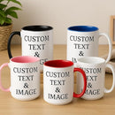 Customized 15oz Ceramic Coffee Mugs with Personalized Text and Photo Image Upload Novelty Gift, Personalize With Different Design And Images, Custom Gift (White) by TinyTreasures Baby Boutique