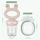 Haakaa Baby Fruit Food Feeder & Mini Freezer Nibble Tray Combo, Breastmilk Popsicle Molds for Baby Cooling Relief, BPA Free Silicone Feeder for Safe Infant Self Feeding, 4 Month+ (Blush) by TinyTreasures Baby Boutique