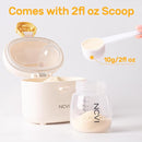 NCVI Formula Dispenser On the Go, Portable Baby Travel Milk Powder Formula Container Holder to Go with Scoop Suitable for Diaper Bag Backpack, Ready to Brew Milk Newborn Infant (White Sheep) by TinyTreasures Baby Boutique
