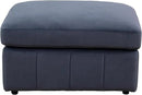 Ottoman Rectangular Storage Ottoman Bench, Flannel Footrest Stool Footstool with Lid for Living Room, Bedroom, Entryway, Gray Blue, 38"x30"x22" by CozyNest Decor