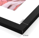 Vittanly 5x7 Picture Frames Set of 9, Shatter Resistant Plexiglass, Display 4x6 Pictures with Mat or 5x7 without Mat, Photo Frames for Wall or Tabletop, Engineered Wood, Black by CozyNest Decor