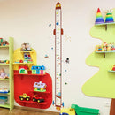 Rocket Self-adheve Vinyl Nursery Wall Decal Baby Growth Chart Sticker for Bedroom Play Room Peel and Stick Kindergarten Height Measure Mural by CozyNest Decor