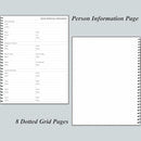 Daily Planner Undated - A4 To Do List Notebook Hourly Schedules, Spiral Appointment Planner for Women and Men,PVC Hardcover, Inner Pocket, Elastic Closure, 8.5" x 11", Grey by TinyTreasures Baby Boutique