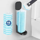 squish Disposable Toilet Brush with 16 Refills, Wall-Mounted No-Drill Adhesive Holder, Toilet Cleaning Kit for Bathroom - Space-Saving & Easy to Use by CozyNest Decor