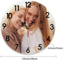 Generic Custom Clocks for Walls Personalized Wall Photo Customized Round Clock for Birthday Wedding Present Family Friends Gifts, 12x12Inch by TinyTreasures Baby Boutique