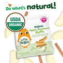 Little Bellies Organic Apple & Cinnamon Puffs Baby Snack (Pack of 18 x 0.42 oz Individual Packs) by TinyTreasures Baby Boutique