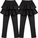 Girls School Uniform Pants Leggings with Skirts Stretch Warm Jegging 4-12 Years by TinyTreasures Baby Boutique