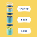 Whiskware Paw Patrol Stackable Snack Containers for Babies, Kids, and Toddlers, 3 Stackable Snack Cups for School and Travel, Formula Friendly, Cupholder Friendly All Paws On Deck! by TinyTreasures Baby Boutique