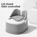 3 in 1 Toddler Potty Training Toilet Seat with Steps Ladder, Foldable Potty Train Chair Adapter for Toddlers Kids Boys Girls, Gray by TinyTreasures Baby Boutique