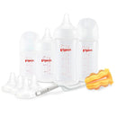 Pigeon Baby Bottle Newborn Feeding Gift Set, Anti-Colic, Wide Neck Bottle with Latch-On Line Nipple (4 PP Feeding Bottles with Nipples+ 4 Nipples + 1 Baby Bottle Brush) by TinyTreasures Baby Boutique