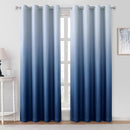 HOMEIDEAS Navy Blue Ombre Blackout Curtains 52 X 84 Inch Length Gradient Room Darkening Thermal Insulated Energy Saving Grommet 2 Panels Window Drapes for Living Room, Bedroom by TinyTreasures Baby Boutique