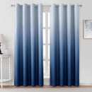 HOMEIDEAS Navy Blue Ombre Blackout Curtains 52 X 96 Inch Length Gradient Room Darkening Thermal Insulated Energy Saving Grommet 2 Panels Window Drapes for Living Room, Bedroom by TinyTreasures Baby Boutique