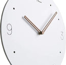 Stephanie Imports Modern Minimalist Wood on White Silent Wall Clock by CozyNest Decor