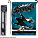 WinCraft San Jose Sharks Garden Flag with Pole Stand Holder by GreenHaven Gardens