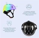 Color Gradient Adjustable Kids' Helmet with Knee & Elbow Pads Set | Multi-Sport Safety Gear for Boys & Girls Ages 5-14 | Skateboarding, Scooters, Roller & Inline Skating, Longboarding by TinyTreasures Baby Boutique