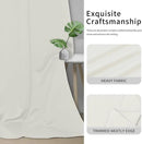 Easy-Going Blackout Curtains for Bedroom, Solid Thermal Insulated Grommet and Noise Reduction Window Drapes, Room Darkening Curtains for Living Room, 2 Panels(42x72 in, Ivory)