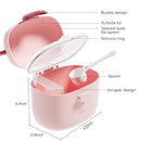 NCVI Baby Formula Dispenser On The Go, Formula Container To Go, Formula Holder for Travel, Outdoor Picnic with Baby Infant, Portable Container for Milk Powder, Snacks, Candy, Fruits (Pink) by TinyTreasures Baby Boutique