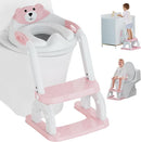 Potty Training Seat with Step Stool Ladder, Potty Training Toilet Seat with Soft Seat Splash Guard, Adjustable Height, 2 in 1 Potty Seats for Toddlers Kids Boys Girls by TinyTreasures Baby Boutique