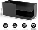 Long Metal Cube Planter for Outdoor Plants 15" W x 38" L x 16.25" H, Heavy Duty Steel Rectangular Planter Box with Removable Insert Shelf, Modern Décor for Outside, Indoor, Garden (Black) by GreenHaven Gardens
