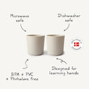 mushie Dinnerware Cups For Kids | Made in Denmark, Set of 2 (Cloud) by TinyTreasures Baby Boutique