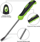 Maxmoral 12.99 Inch Garden Hand Weeding Tool with Ergonomic Handle Stainless Steel Farm Transplant Gardening Plant Loosening Root Starter by GreenHaven Gardens