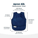 Tiny Twinkle Mess Proof Apron Bibs - 2 Pack Waterproof & Lightweight Baby Bibs for Led Weaning | 100% Recycled Polyester, Easy Clean & Machine Washable (Grey Indigo,Small 6-24 Months) by TinyTreasures Baby Boutique