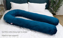 Meiz Pregnancy Pillow, Pregnancy Body Pillow, Pregnancy Pillows for Sleeping, 65" Maternity Body Pillow for Pregnant Women with Velvet Cover, Blue by TinyTreasures Baby Boutique