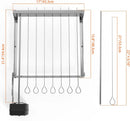 only fire Stainless Steel Electric Skewer Turner, Rotated Grilling Rack Shish Kabob Set with 7 Skewers and Dual-Purpose Rotisserie Motor by GreenHaven Gardens