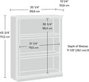 Sauder Miscellaneous Storage 3-Shelf Display Bookcase, Pacific Maple Finish by CozyNest Decor