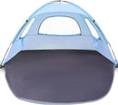 WhiteFang Beach Tent Anti-UV Portable Sun Shade Shelter for 3/4/6/8 Person, Extendable Floor with 3 Ventilating Mesh Windows Plus Carrying Bag, Stakes and Guy Lines by TinyTreasures Baby Boutique