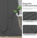 Easy-Going Blackout Curtains for Bedroom, Solid Thermal Insulated Grommet and Noise Reduction Window Drapes, Room Darkening Curtains for Living Room, 2 Panels(46x63 in, Gray) by CozyNest Decor