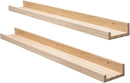 AZSKY Picture Ledge Long Floating Wall Shelf 48 Inch Photo Ledge Display Floating Shelves Wall Mounted Shelves Home Decor Nursery Bookshelf Natural Wood Set of 2 by CozyNest Decor