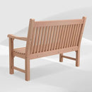Psilvam 2-Person Poly Lumber Outdoor Bench with 700 Lbs Weight Capacity – Weatherproof Garden Seating for, Balcony Porch & Park, All-Weather Fade-Resistant Patio Furniture (Teak Color) by CozyNest Decor