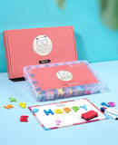 Gamenote Classroom Magnetic Alphabet Letters Kit 238 Pcs with Double - Side Magnet Board - Foam Alphabet Letters for Preschool Kids Toddler Spelling and Learning Colorful ABC Education Fridge Magnets by TinyTreasures Baby Boutique