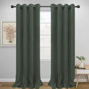 Easy-Going Blackout Curtains for Bedroom, Solid Thermal Insulated Grommet and Noise Reduction Window Drapes, Room Darkening Curtains for Living Room, 2 Panels (52x108 in,Greyish Green) by CozyNest Decor