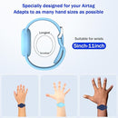 R-fun Waterproof for Air Tag Bracelets [2 Pack] Compatible with Apple Air Tag Finders with Soft Silicone,Anti Lost GPS Item Finders Case Cover,Night Blue/Glow Blue by TinyTreasures Baby Boutique