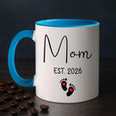 Personalized Promoted To Mommy EST. 2026 Accent Coffee Mug, Pregnancy Announcement White Ceramic Cup Gift For New Mom, Custom Name & Picture Ultrasound Baby Coffee Cup 11 15 Oz, Future Mommy Teacup by TinyTreasures Baby Boutique