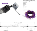 HOME LIGHTING Halloween Lights, 66FT 200 LED Plug in Green Wire String Light, 8 Lighting Modes Waterproof Fairy Mini Lights for Indoor Outdoor Christmas Wedding Party Decorations (Orange & Purple) by TinyTreasures Baby Boutique