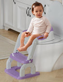 Potty Training Seat with Step Stool Ladder, Potty Training Toilet Seat with Soft Seat Splash Guard, Adjustable Height, 2 in 1 Potty Seats for Toddlers Kids Boys Girls by TinyTreasures Baby Boutique