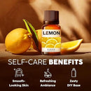 Kukka Lemon Essential Oil for Skin, Diffuser & DIY - 0.34 Fl Oz - 100% Pure Natural, Fresh Lemon Scent, for Cleaning，Aromatherapy,Candles,Soap Making Scent DIY by CozyNest Decor