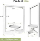 Picture Frame Plant Holder, Wall Mount Plants shelf Indoor Outdoor, Metal Hanging Planters Stand Decor, Window Planter Hanger Shelves, Modern Floating Ornament Rack Art for Home & Garden(White 3pc) by GreenHaven Gardens