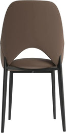 LeisureMod Amalfi Upholstered Fabric Dining Chair – Modern Side Chair with Iron Legs, Mid-Century Accent Chair for Dining Room or Kitchen by CozyNest Decor