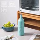 Sweejar Ceramic Olive Oil Dispenser Bottle, 24 Oz Relief Design EVOO Oil and Vinegar Dispensing Bottle with Spout for Kitchen, Set of 1 (Turquoise) by CozyNest Decor