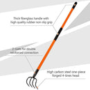 Cultivator for Gardening, 4 Tines Garden Cultivator with Fiberglass Handle, 58 Inches by GreenHaven Gardens